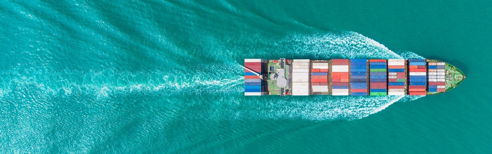 Image of  container ship on the ocean